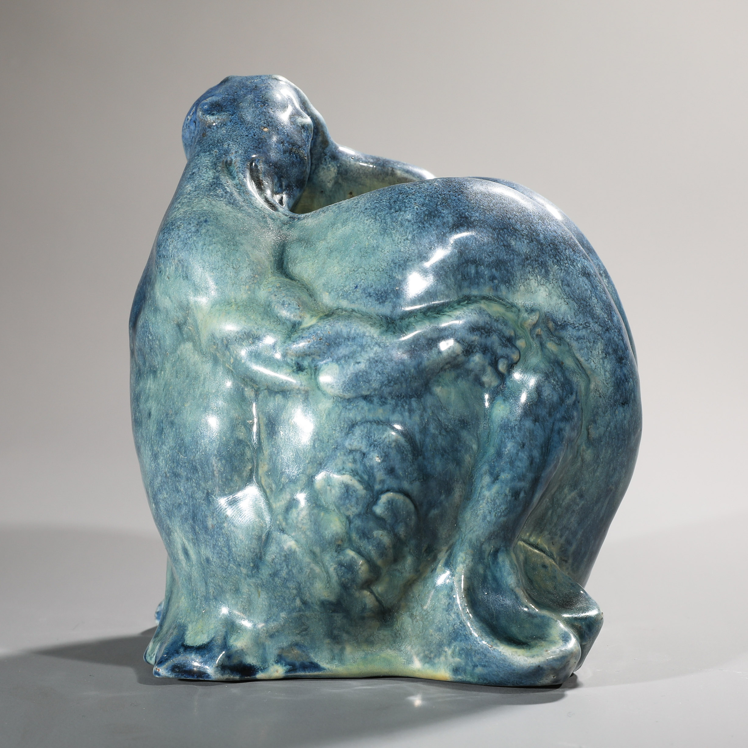 Ernst Barlach, figurative vessel Nöck (Aquarius), Hermann and Richard Mutz, Altona - Image 3 of 6