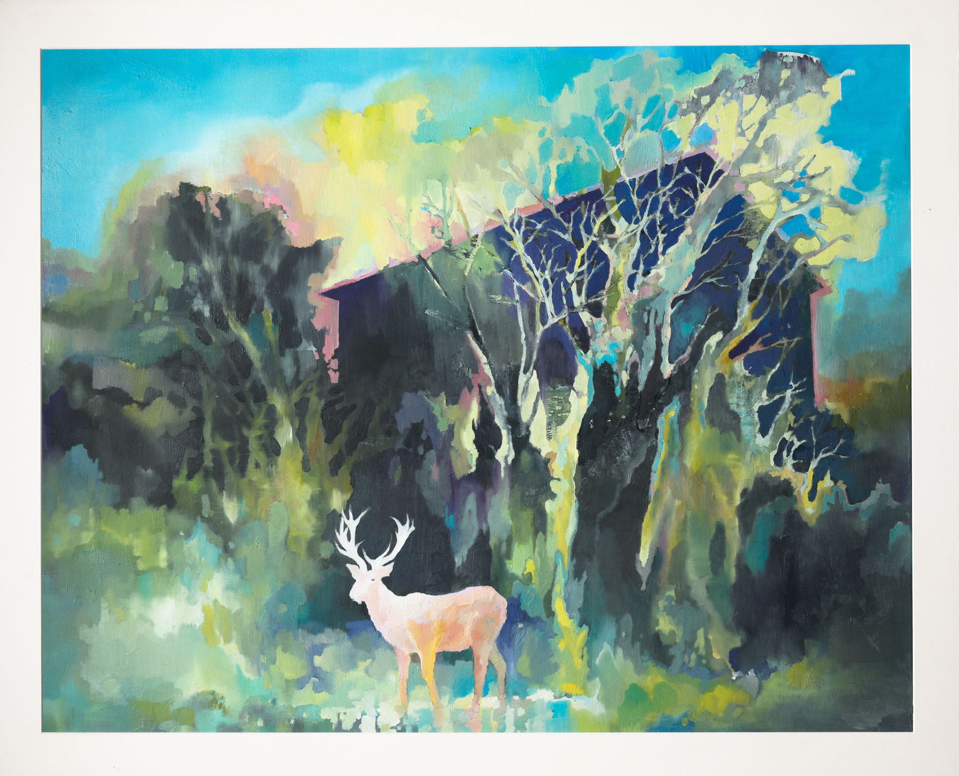 Yim Young Ju, Untitled, 2008, Oil on canvas, Painting with deer - Image 2 of 6