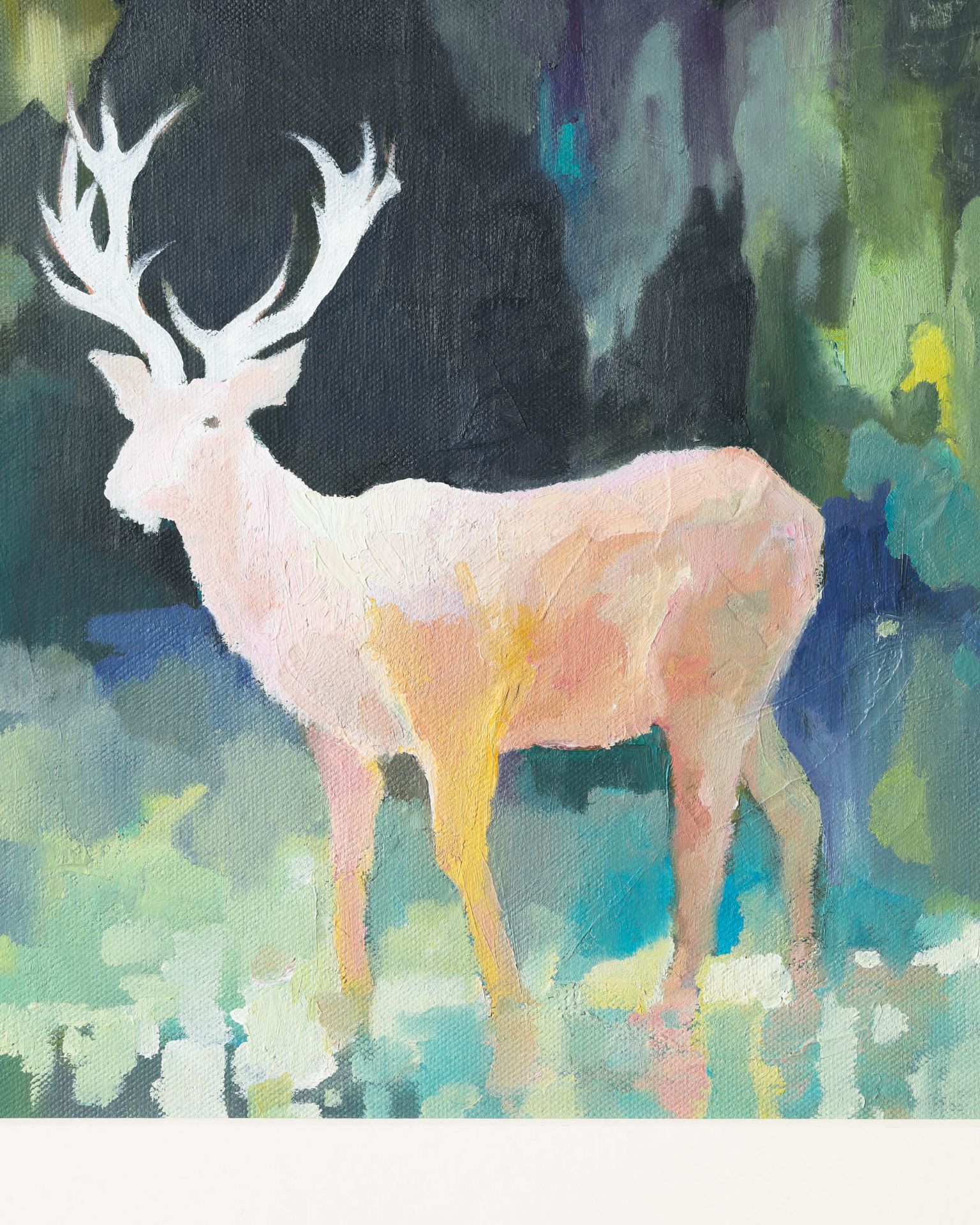 Yim Young Ju, Untitled, 2008, Oil on canvas, Painting with deer - Image 4 of 6