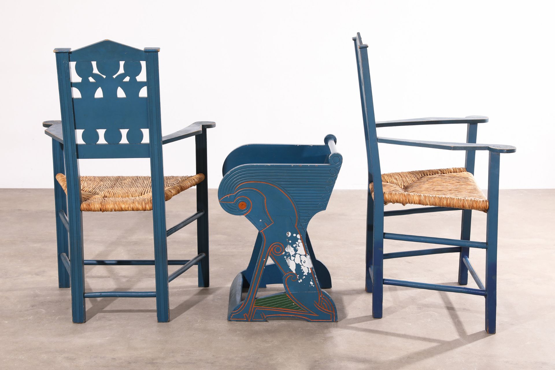 Heinrich Vogeler, 2 Stühle und Hocker, Modell Tulpe - Bild 3 aus 5