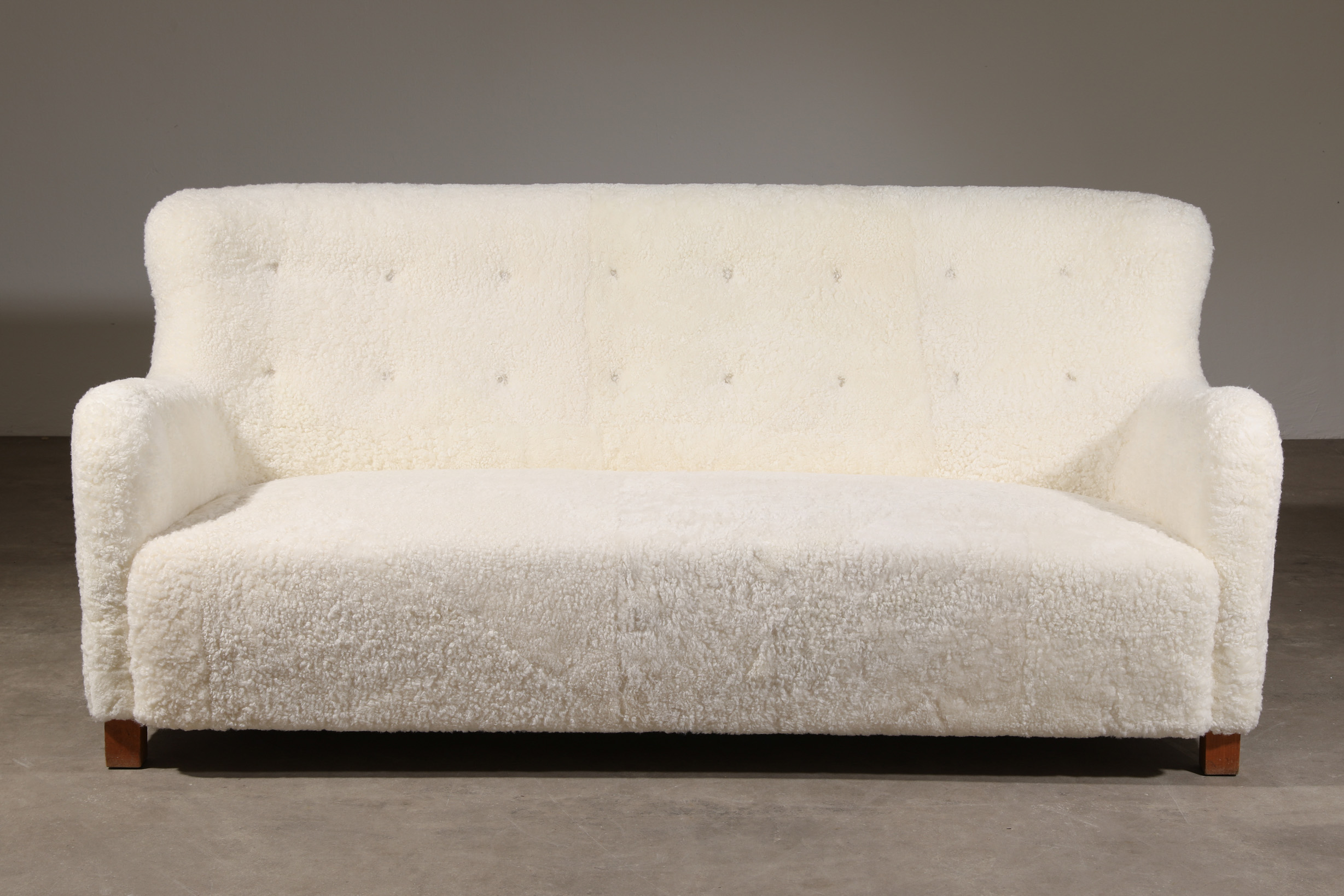 A. J. Iversen, Lounge Sofa with sheepskin - Image 3 of 5