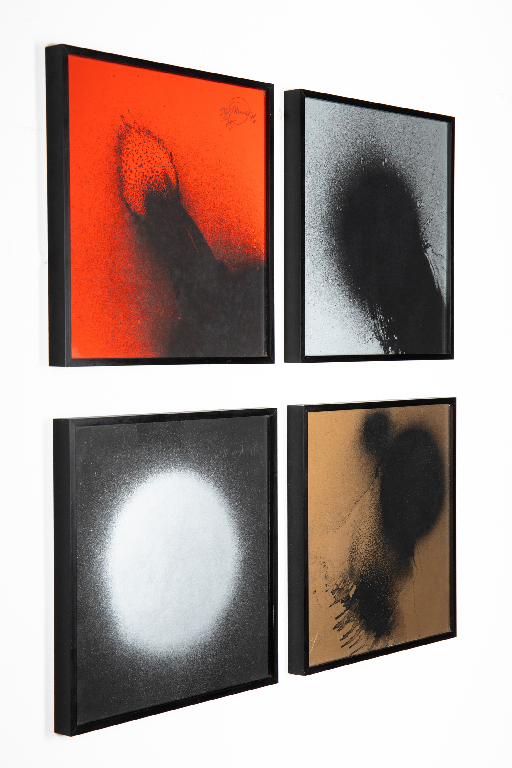 Otto Piene*, Untitled. 4 fire flowers. 1976. Ex. 54/75. signed - Image 2 of 12