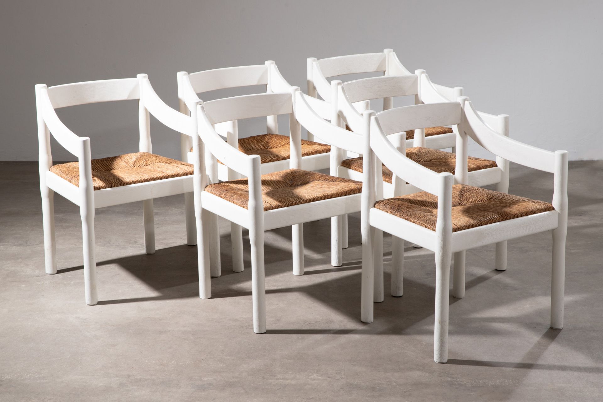 Vico Magistretti, Cassina, 6 Chairs, model Carimate