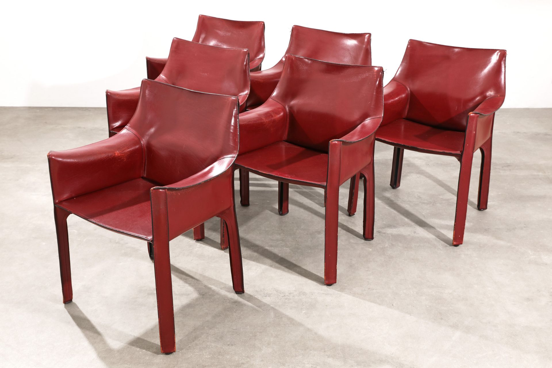 Mario Bellini, Cassina, 6 armchairs, model CAB 413