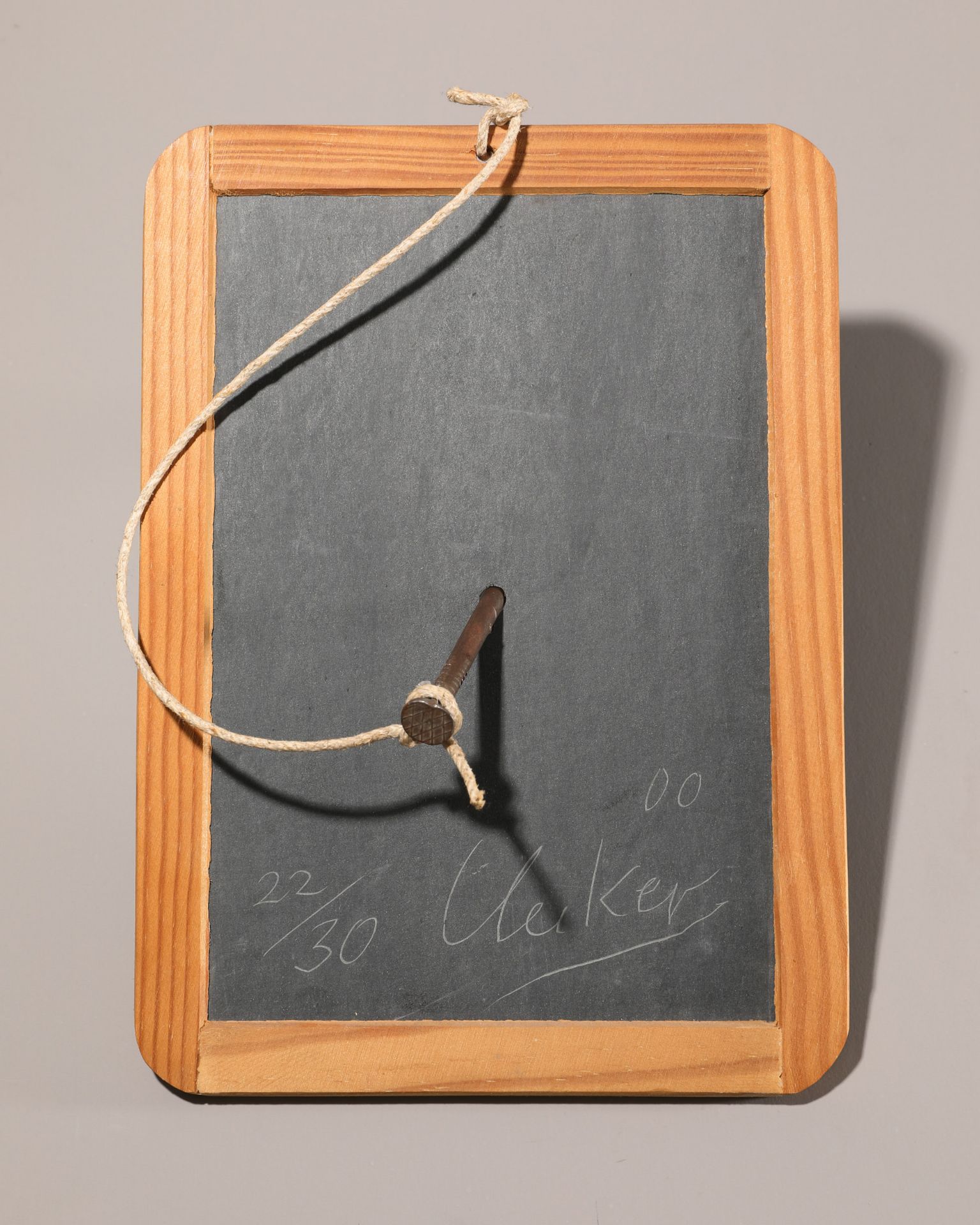 Günther Uecker*, Loch / Hole, 2000, slate, nail, cord, Ex. 22/30 - Image 2 of 6