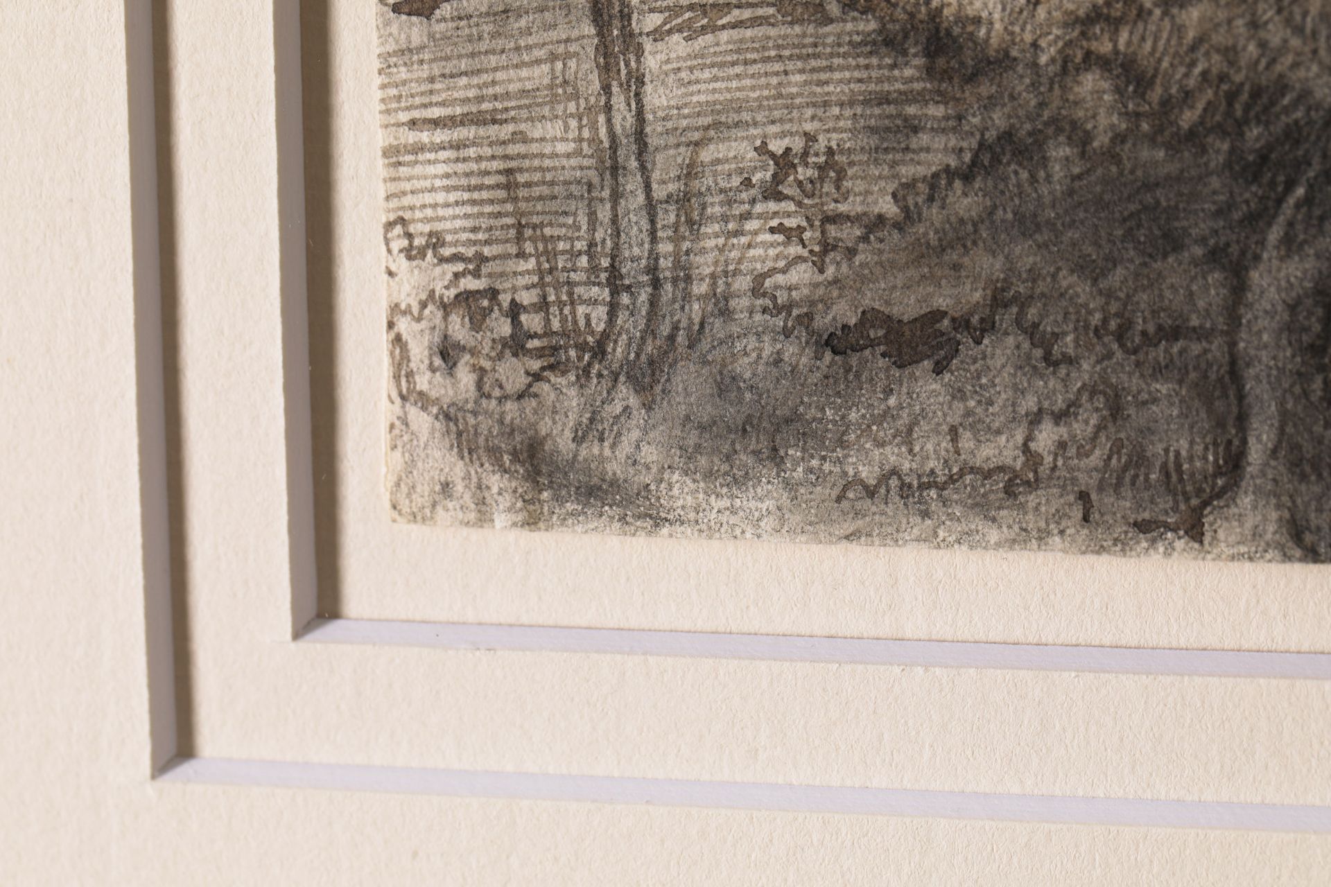 Edgar Degas, Zeichnung + Gutachten, Landschaft mit schiefem Baum - Bild 3 aus 4