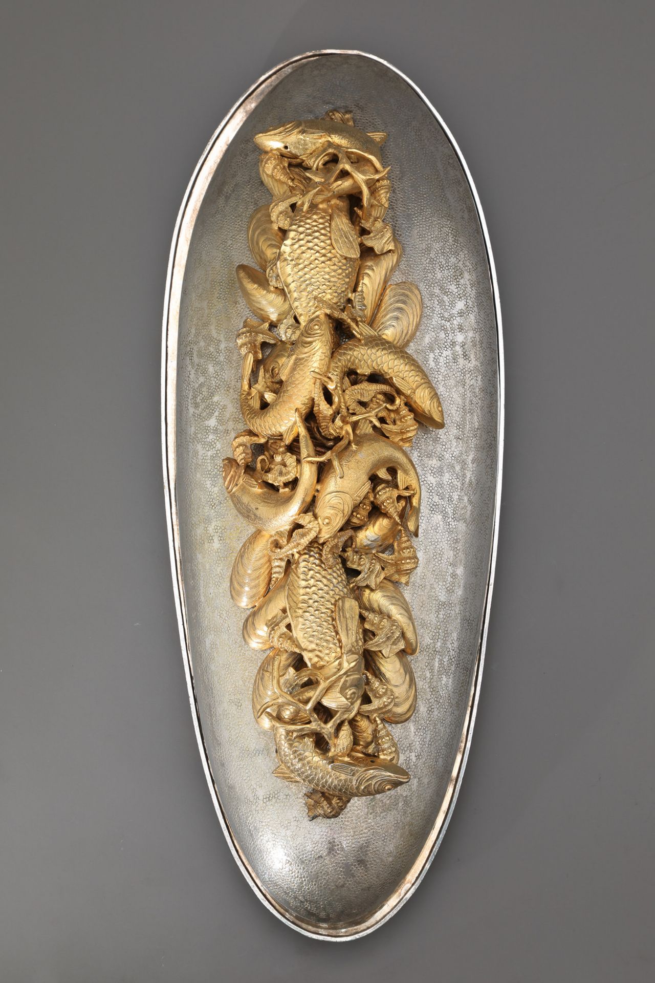 Franco Lapini, Große ovale Servierschale mit Meeresfrüchten und Fischen - Bild 3 aus 5