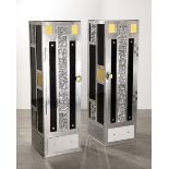 Art Déco, 2 Pillar Cabinets