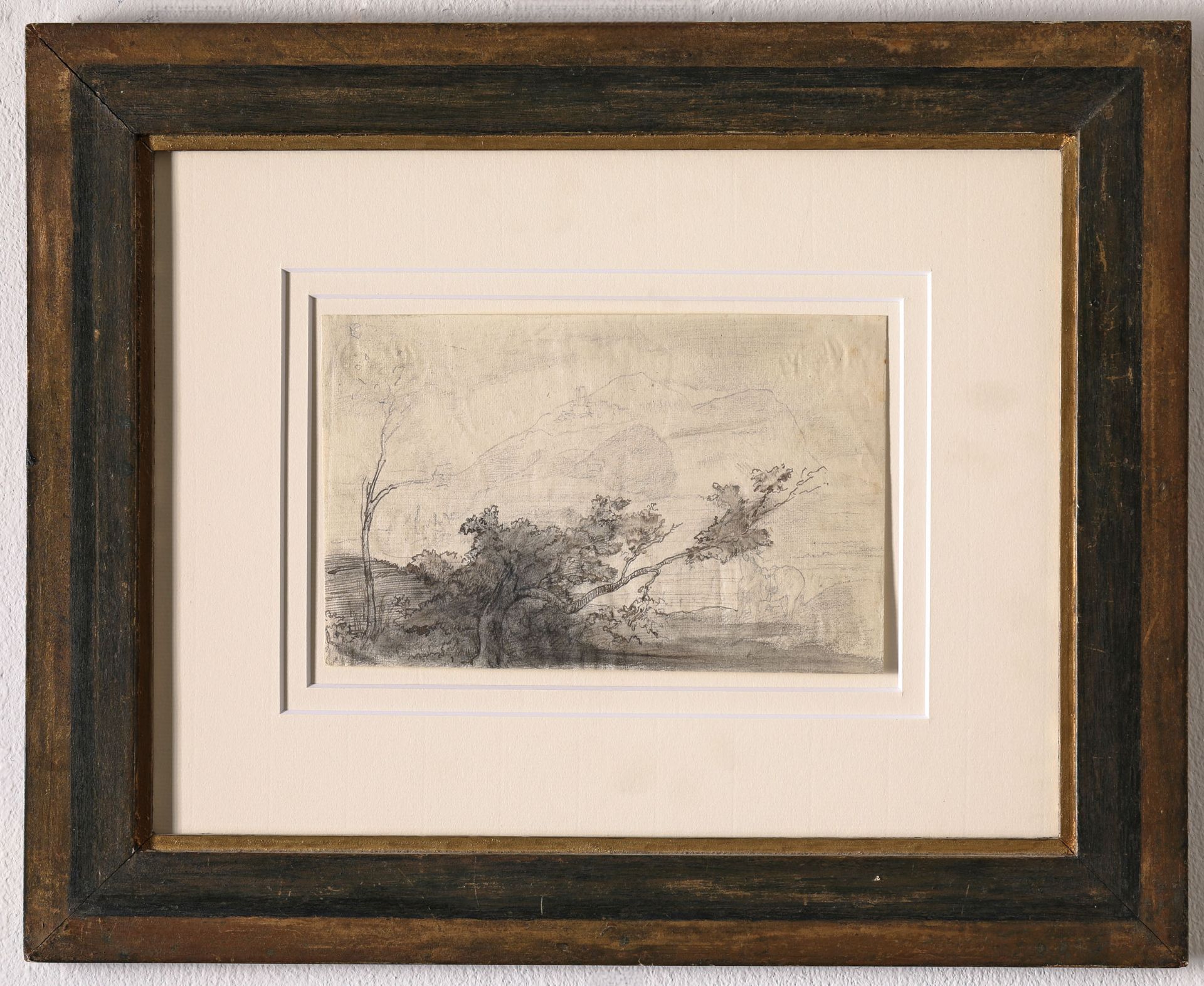 Edgar Degas, Zeichnung + Gutachten, Landschaft mit schiefem Baum - Bild 2 aus 4
