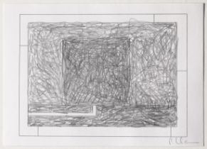 Peter Halley, Cell 8, Zeichnung Graphit/ Bleistift, 1995