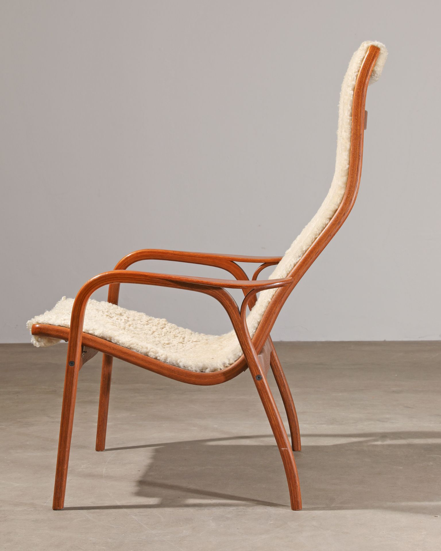 Yngve Eckström, Svedese, Chair, model Lamino + footstool - Image 4 of 9