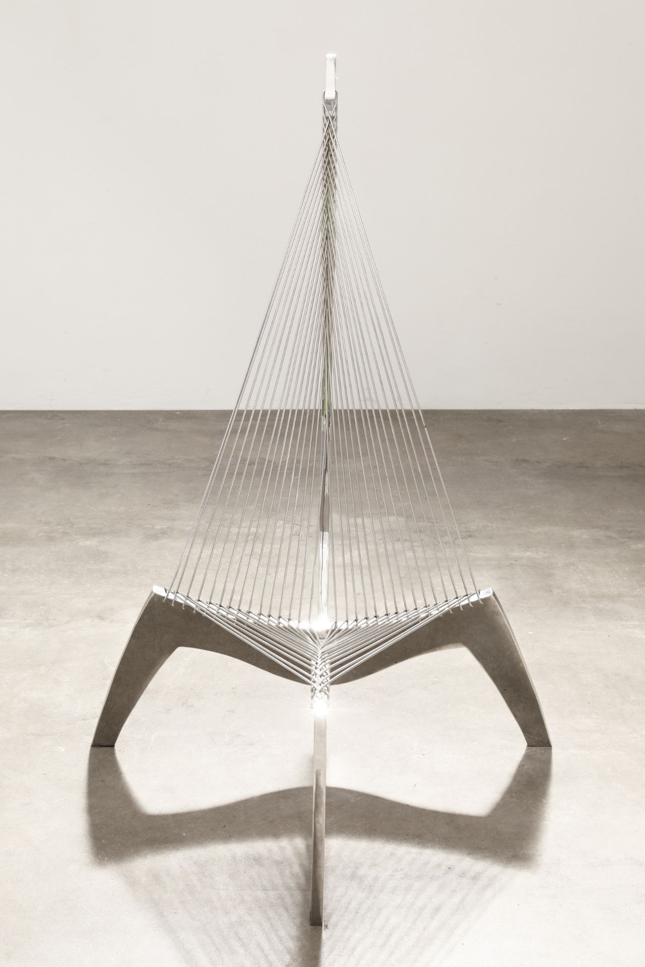 Jorgen Hovelskov (after), Lounge Chair, model Harp Chair in stainless steel - Image 2 of 6