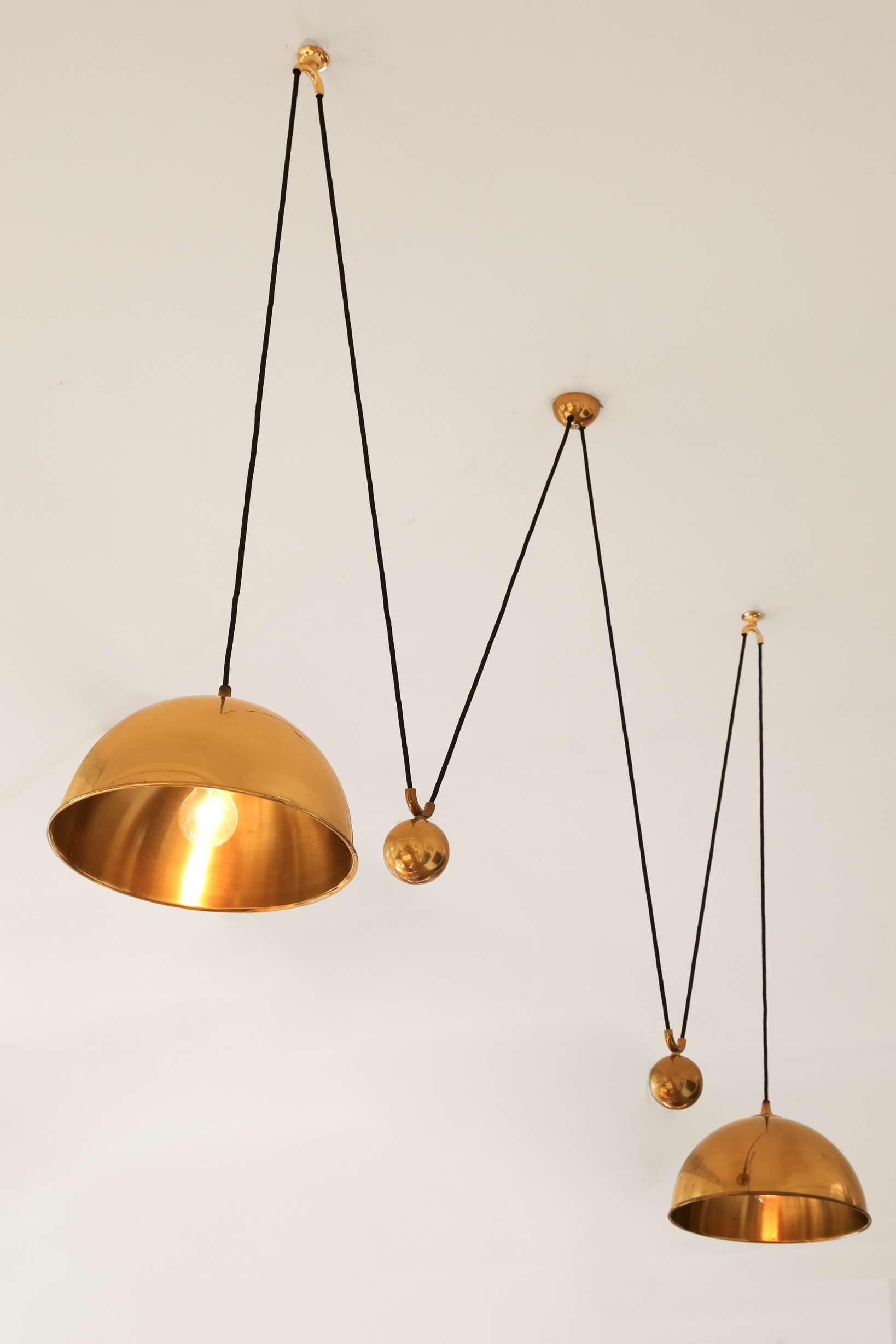 Florian Schulz, Double pull pendant Lamp, model Posa D. 31 cm