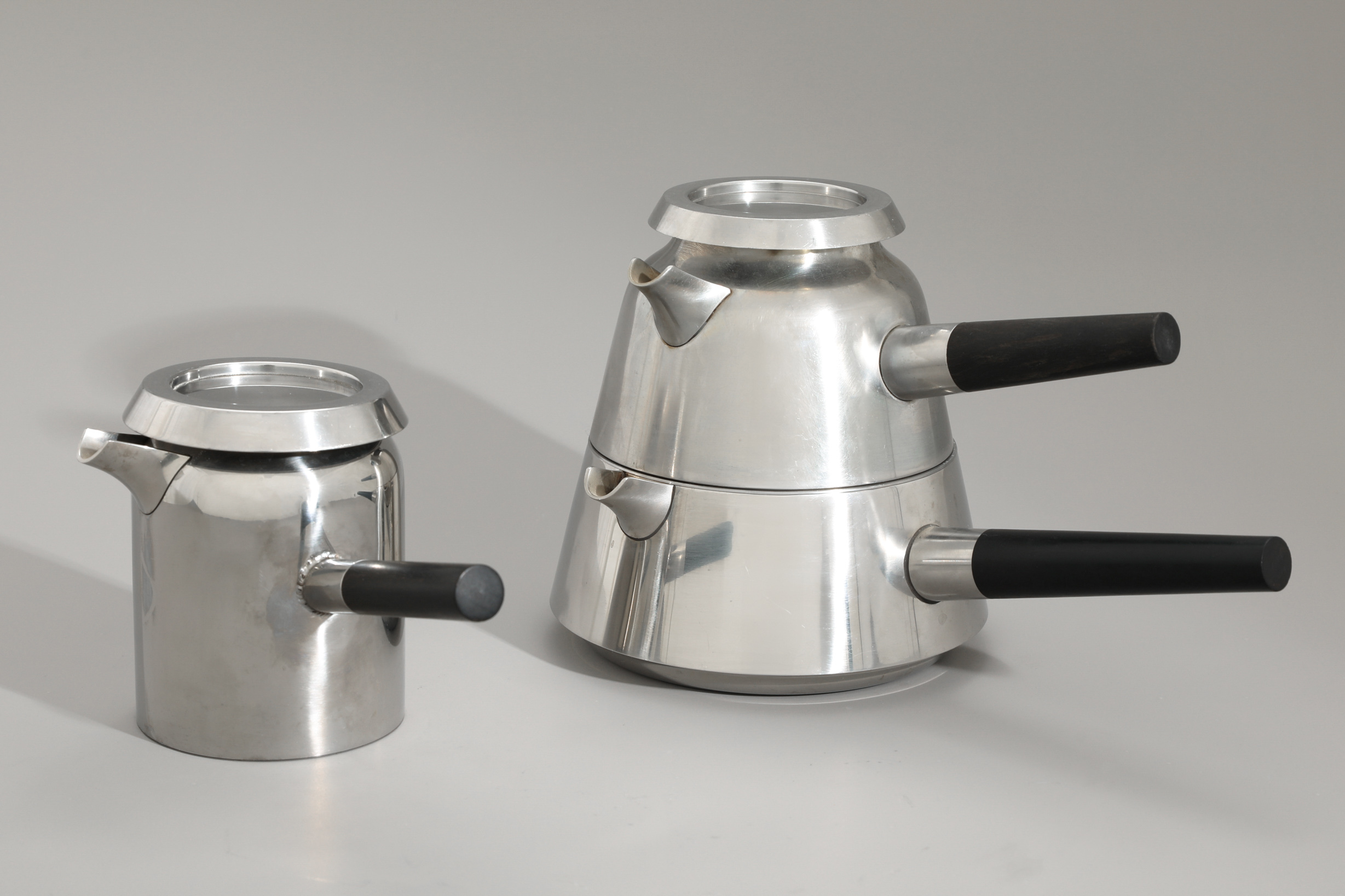 Magnus Stephensen for Georg Jensen, Kopenhagen. Tea and water kettle and chocolate pot