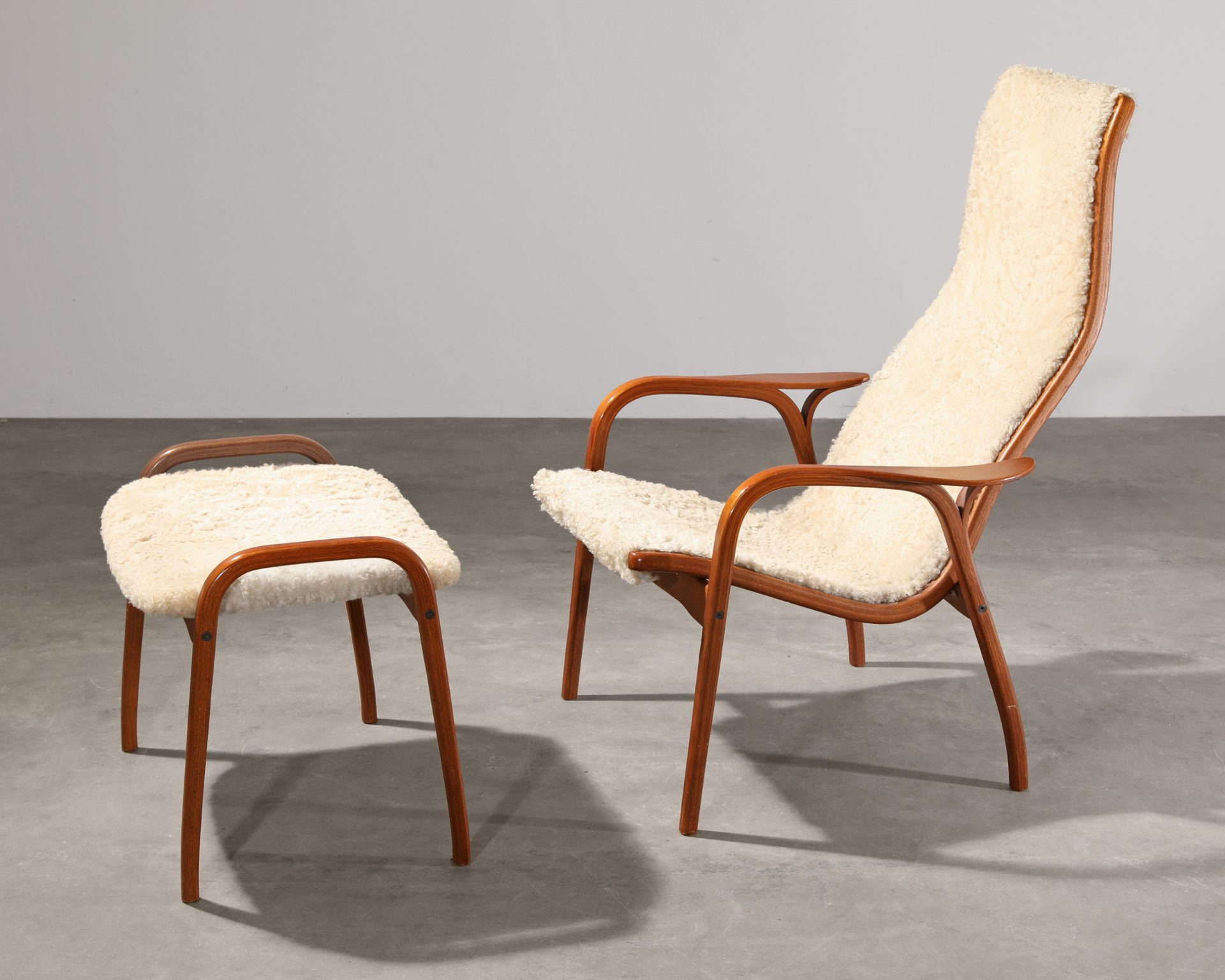 Yngve Eckström, Svedese, Chair, model Lamino + footstool