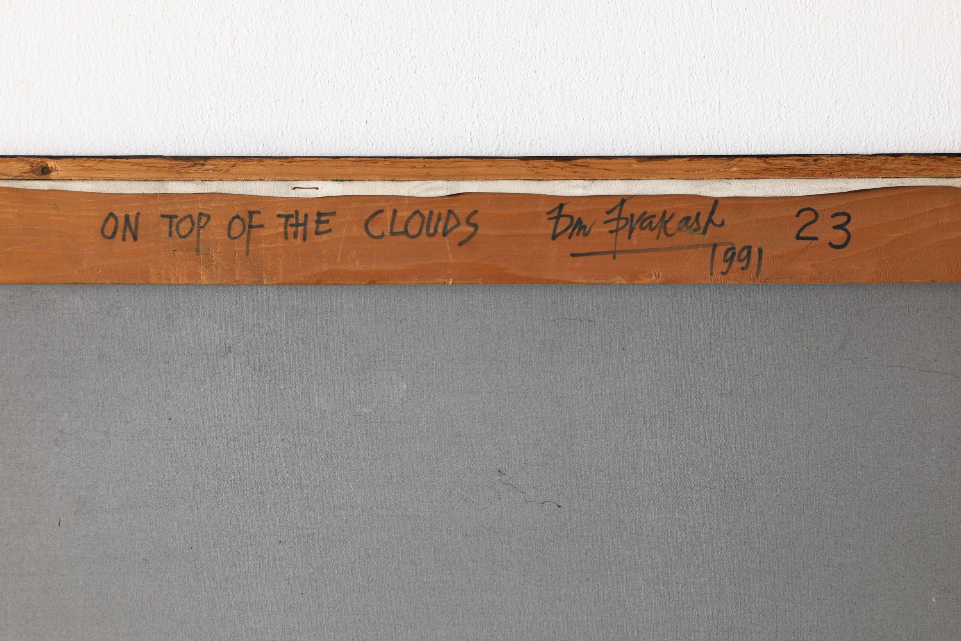 Om Prakash Sharma, On Top of the Clouds, 1991, Oil on canvas - Image 8 of 8