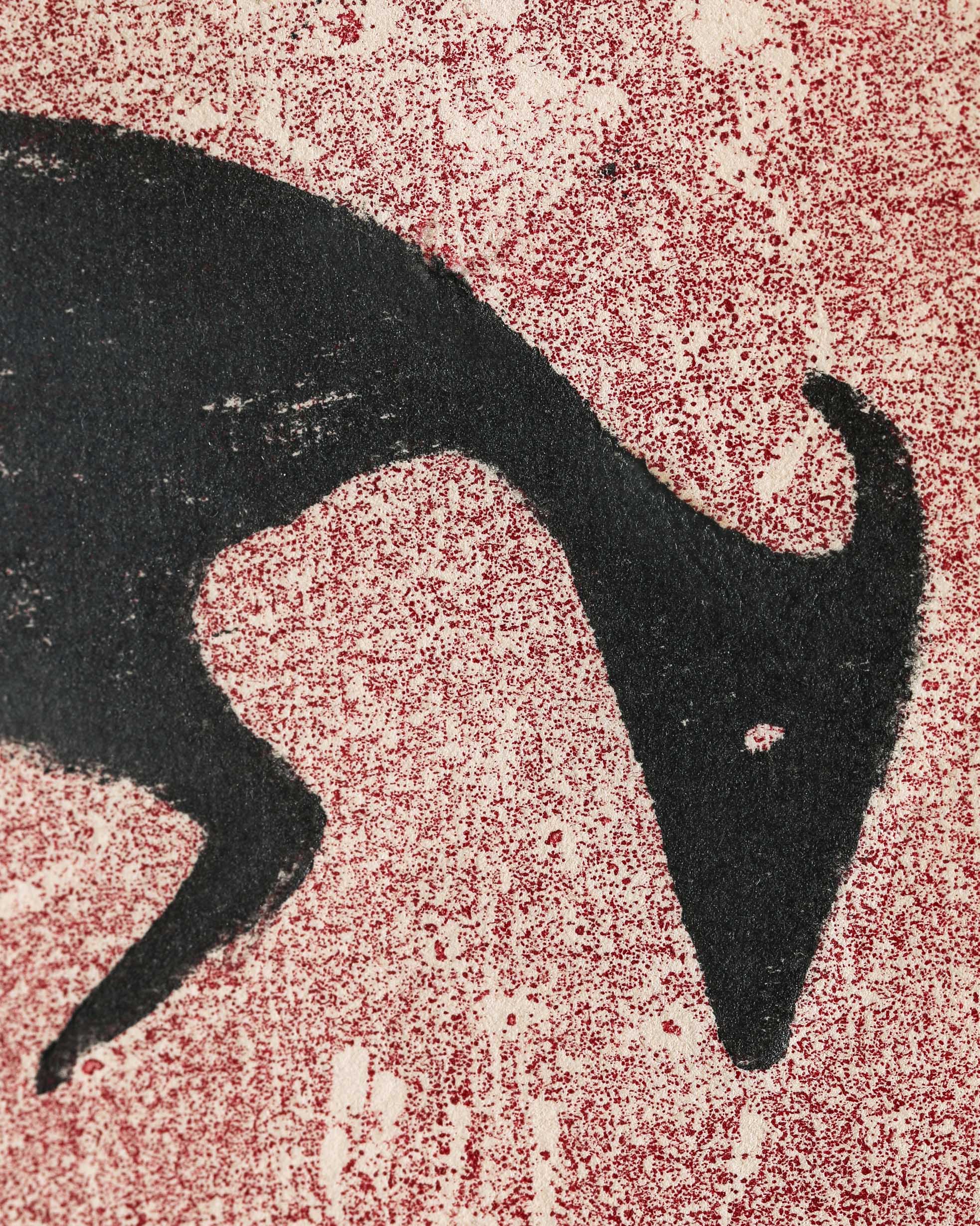 Ewald Mataré*, Liegende Kuh (nach rechts), 1958, Farbholzschnitt, WVZ Nr. 403 - Bild 5 aus 7