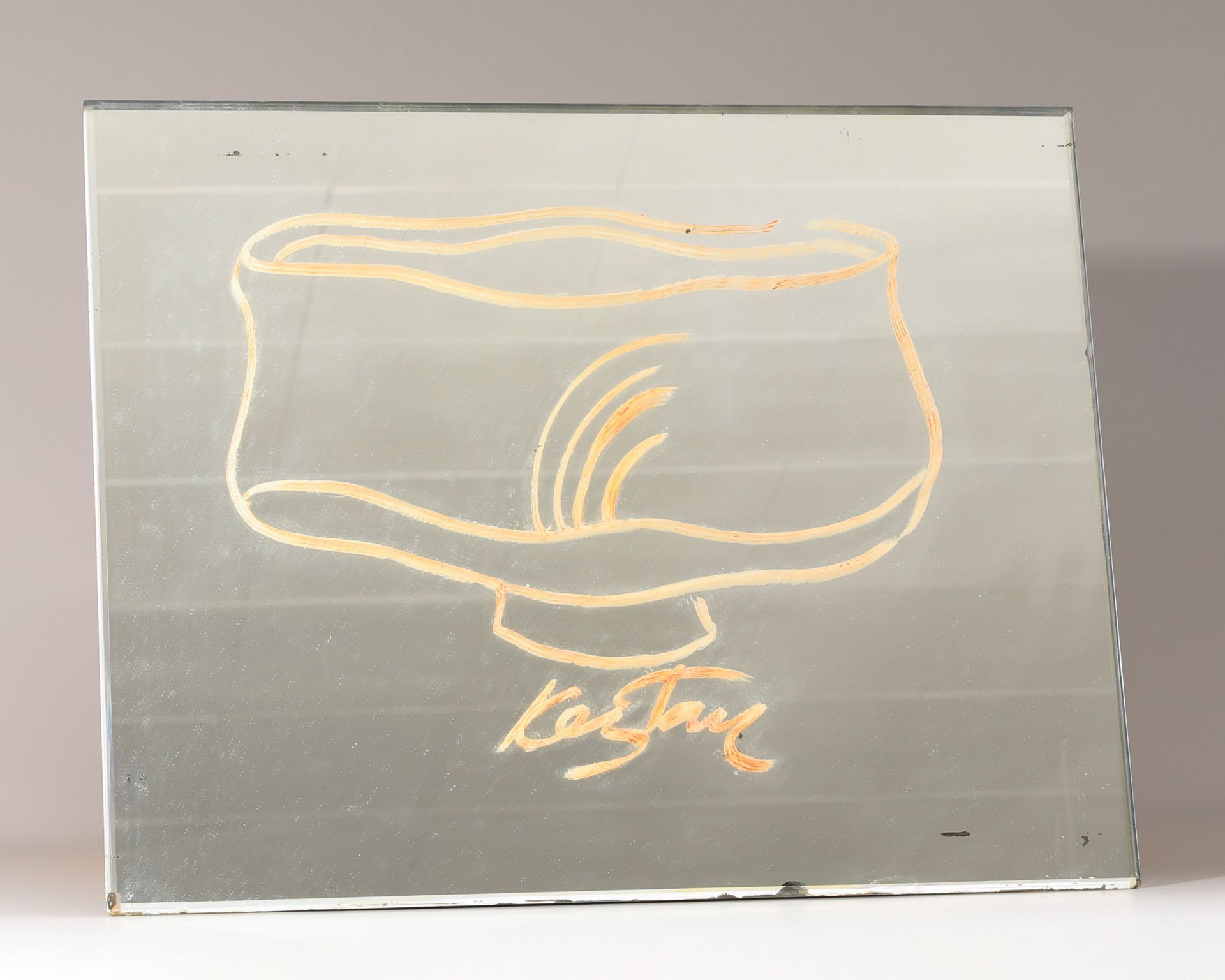 Horst Kerstan, bowl and mirror with lipstick drawing - Image 2 of 7