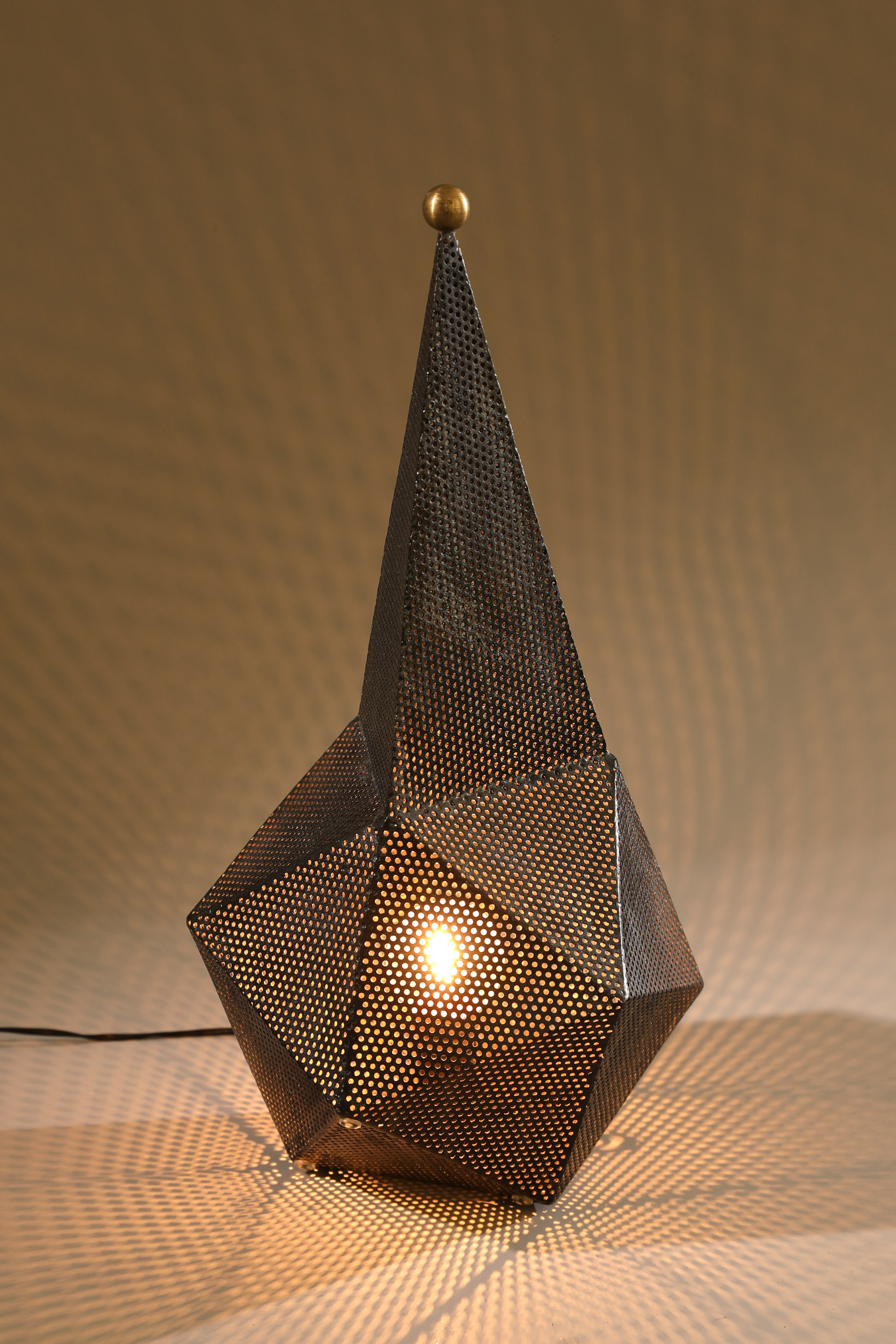 Mathieu Matégot, perforated plate table Lamp, model Bagdad - Image 2 of 3