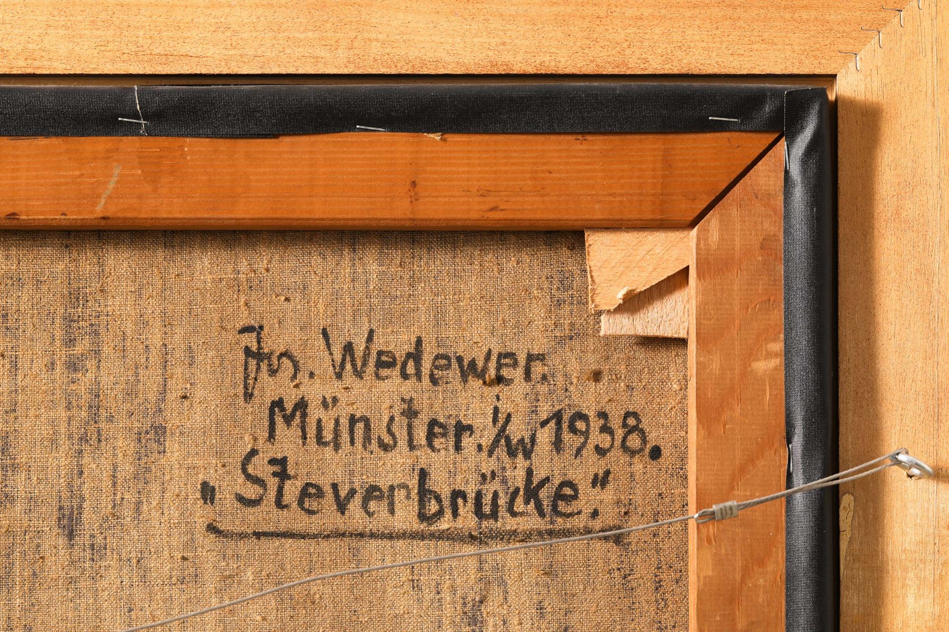 Josef Wedewer, Steverbrücke. 1938. Painting - Image 7 of 7