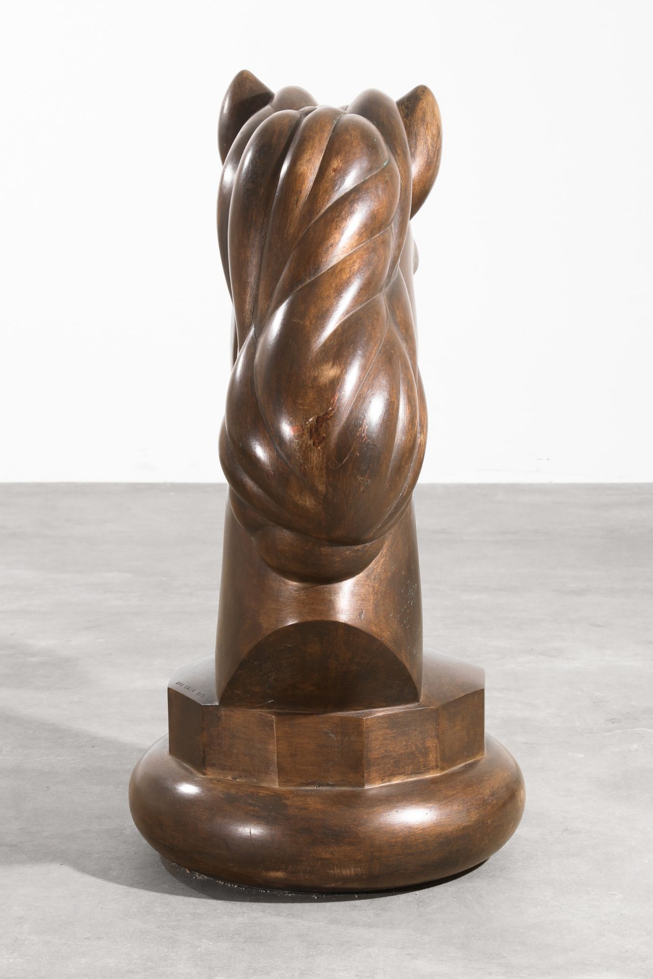 Max Sauk, Lebensgroßer Pferdekopf. 1976. Bronze - Bild 3 aus 5