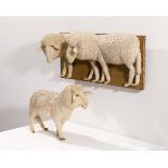 Beate Kuhn*, sculpture sheep and a wall plate with two sheep, 1978