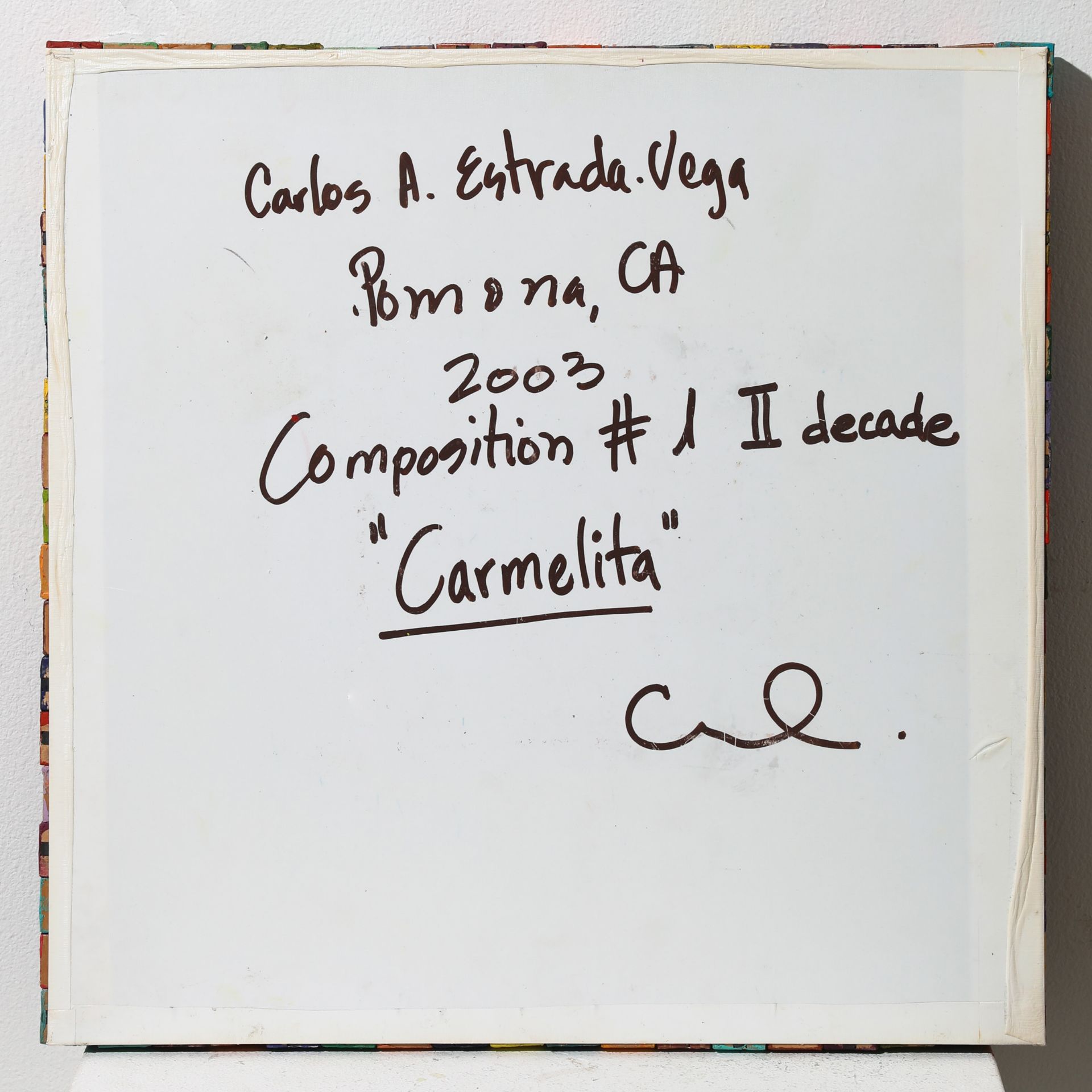 Carlos Estreda-Vega, Composition #1 II decade, Carmelita, 2003, Wandobjekt - Bild 4 aus 4