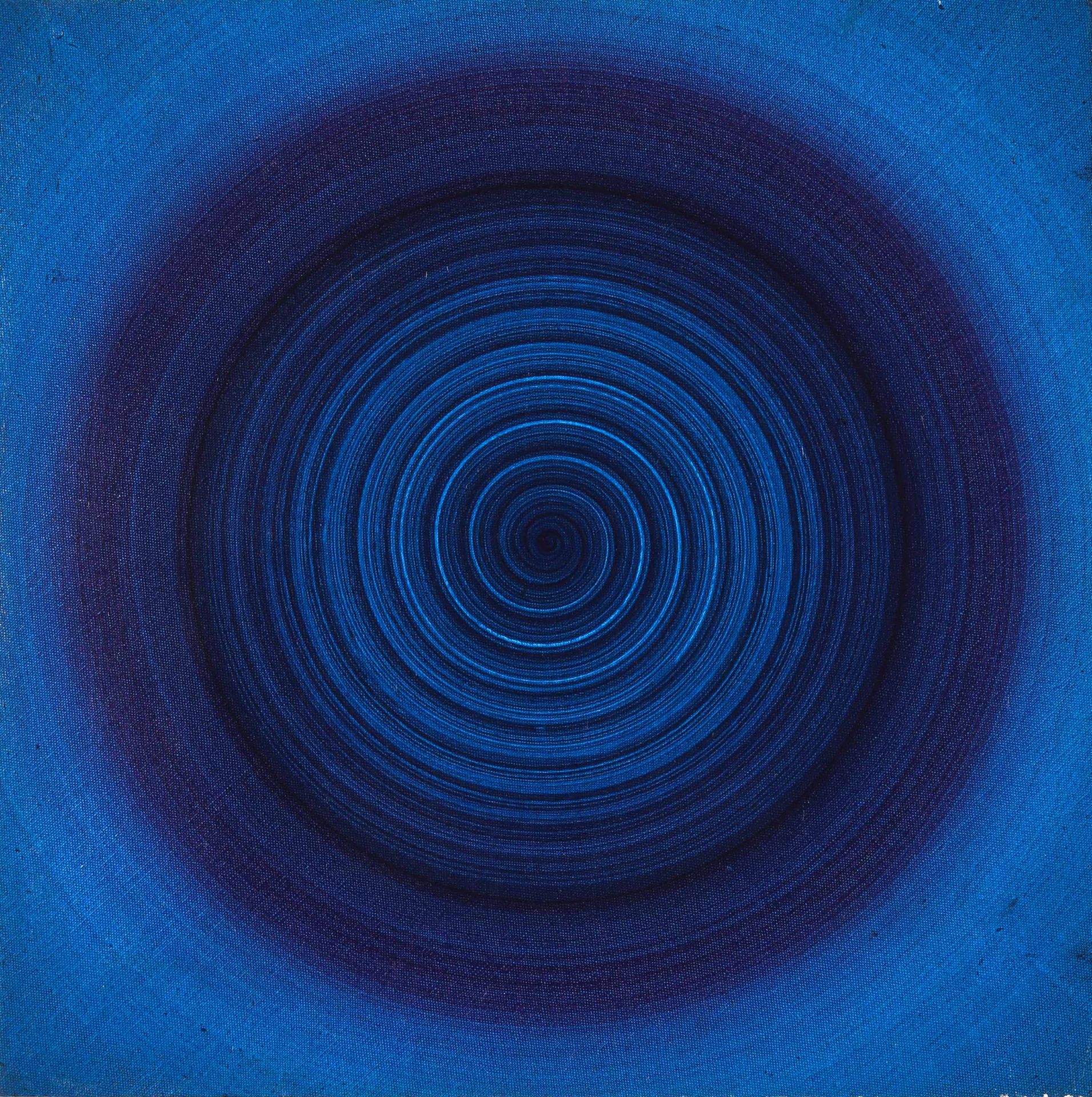 Robert Rotar*, Rotation blau No11, Oil, canvas on panel, 1968