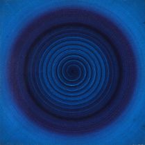 Robert Rotar*, Rotation blau No11, Öl Leinwand Platte, 1968