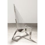 Jorgen Hovelskov (after), Lounge Chair, model Harp Chair in stainless steel