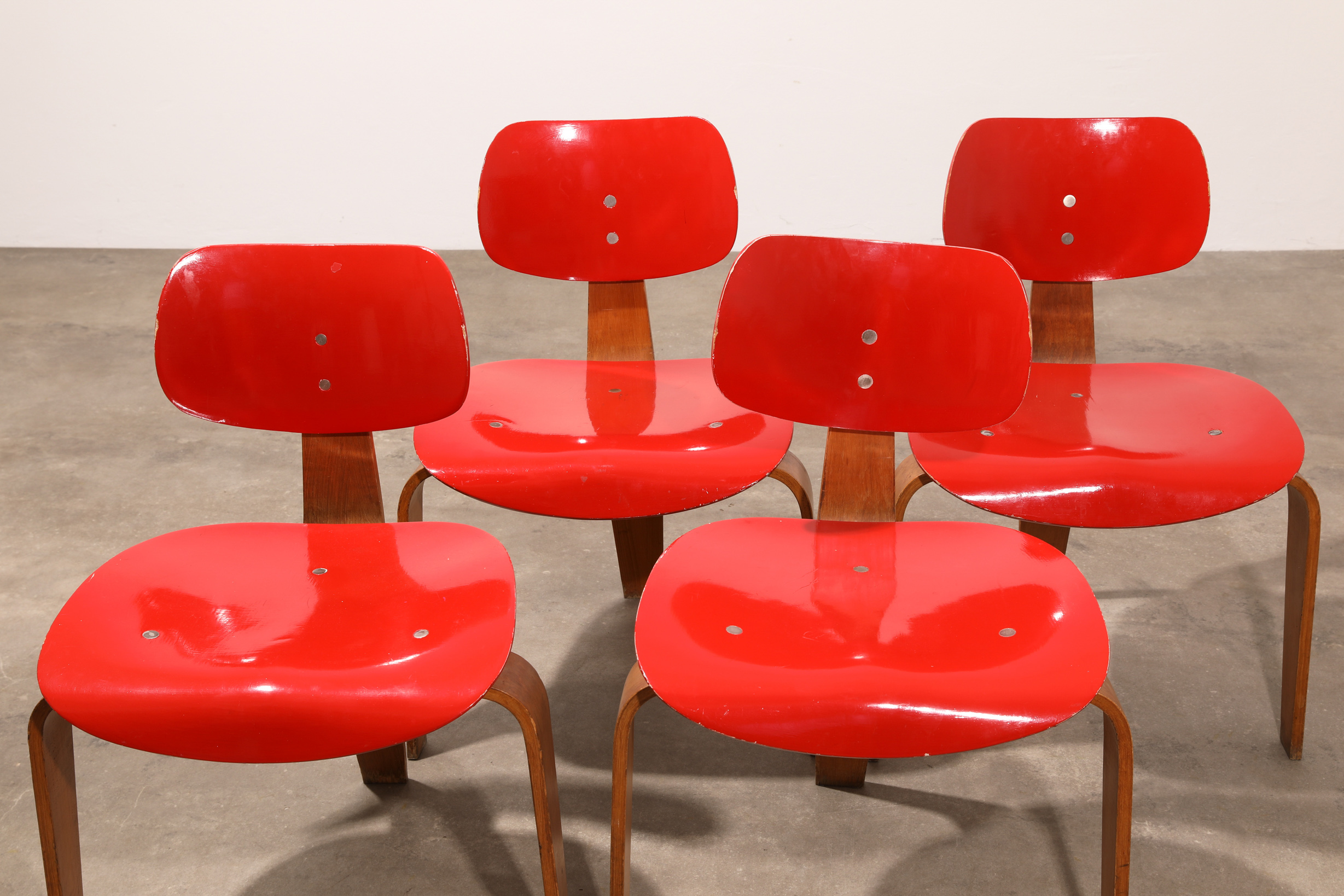 Egon Eiermann, Wilde & Spieth, 4 Chairs, model SE 42 (SE 3) - Image 2 of 6