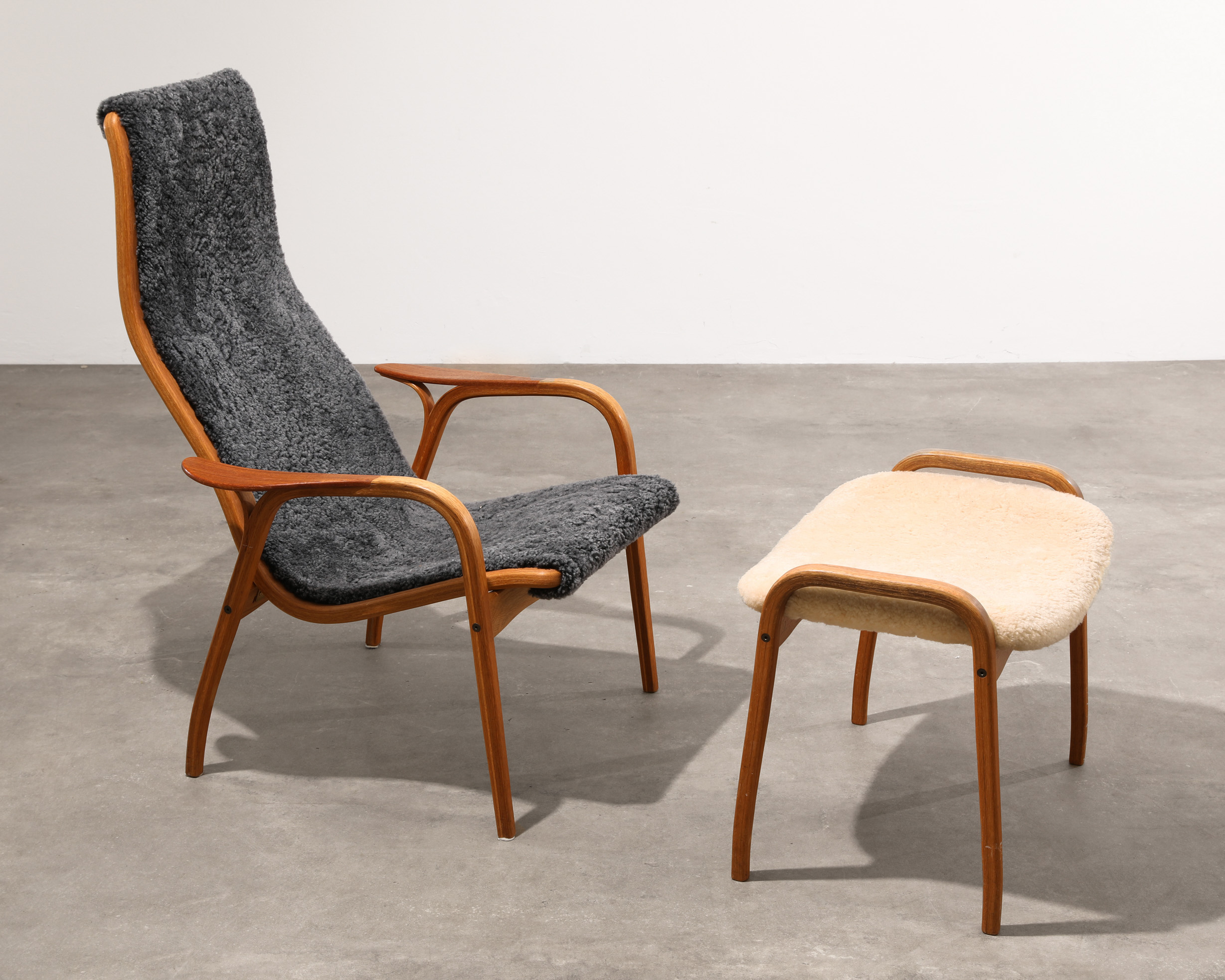 Yngve Eckström, Svedese, Chair, model Lamino + footstool