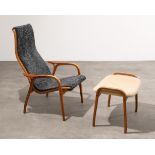 Yngve Eckström, Svedese, Chair, model Lamino + footstool