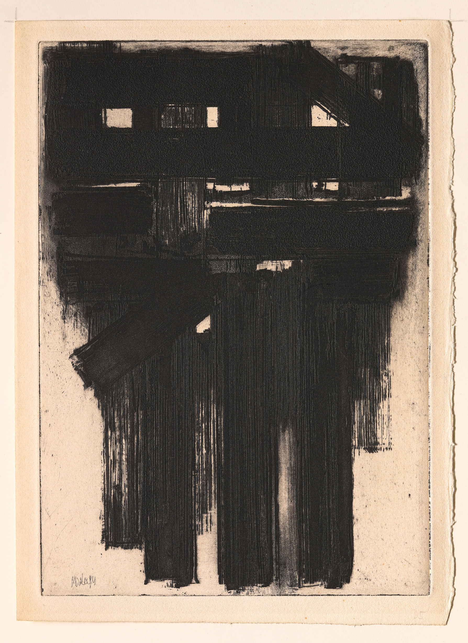 Pierre Soulages*, Eau forte III, 1956, Radierung