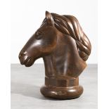 Max Sauk, Life-size horse head. 1976. Bronze