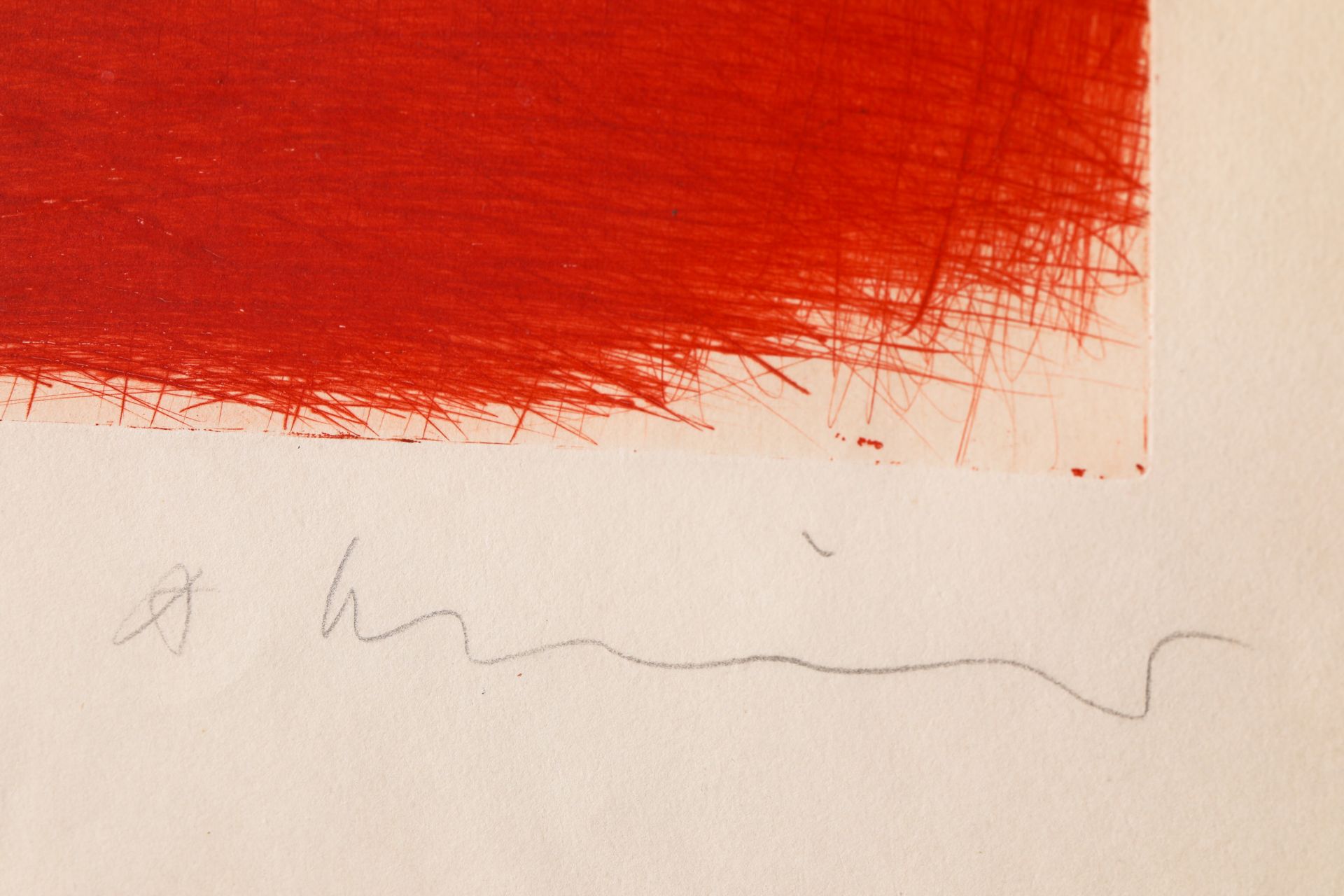 Arnulf Rainer*, Ohne Titel, 1981, Radierung rot, signiert - Bild 4 aus 6