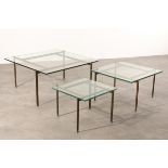 Poul Kjaerholm (im Stile von), 3 Satztische / Coffeetables im Stile von PK 61