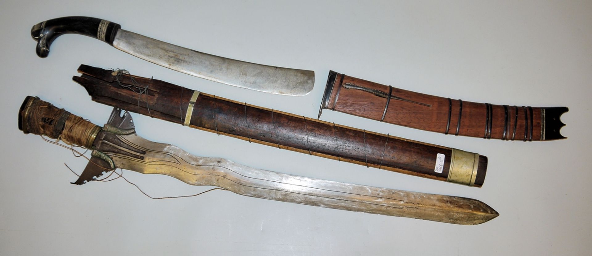 A Filipino kris "Kalis" and a "Golok", Indonesian machete