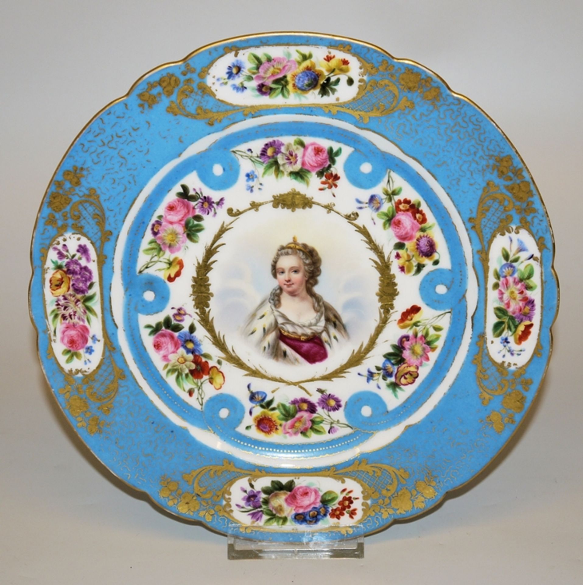 Decorative plate with portrait of the Russian Tsarina Catherine the Great, Paris 19th century