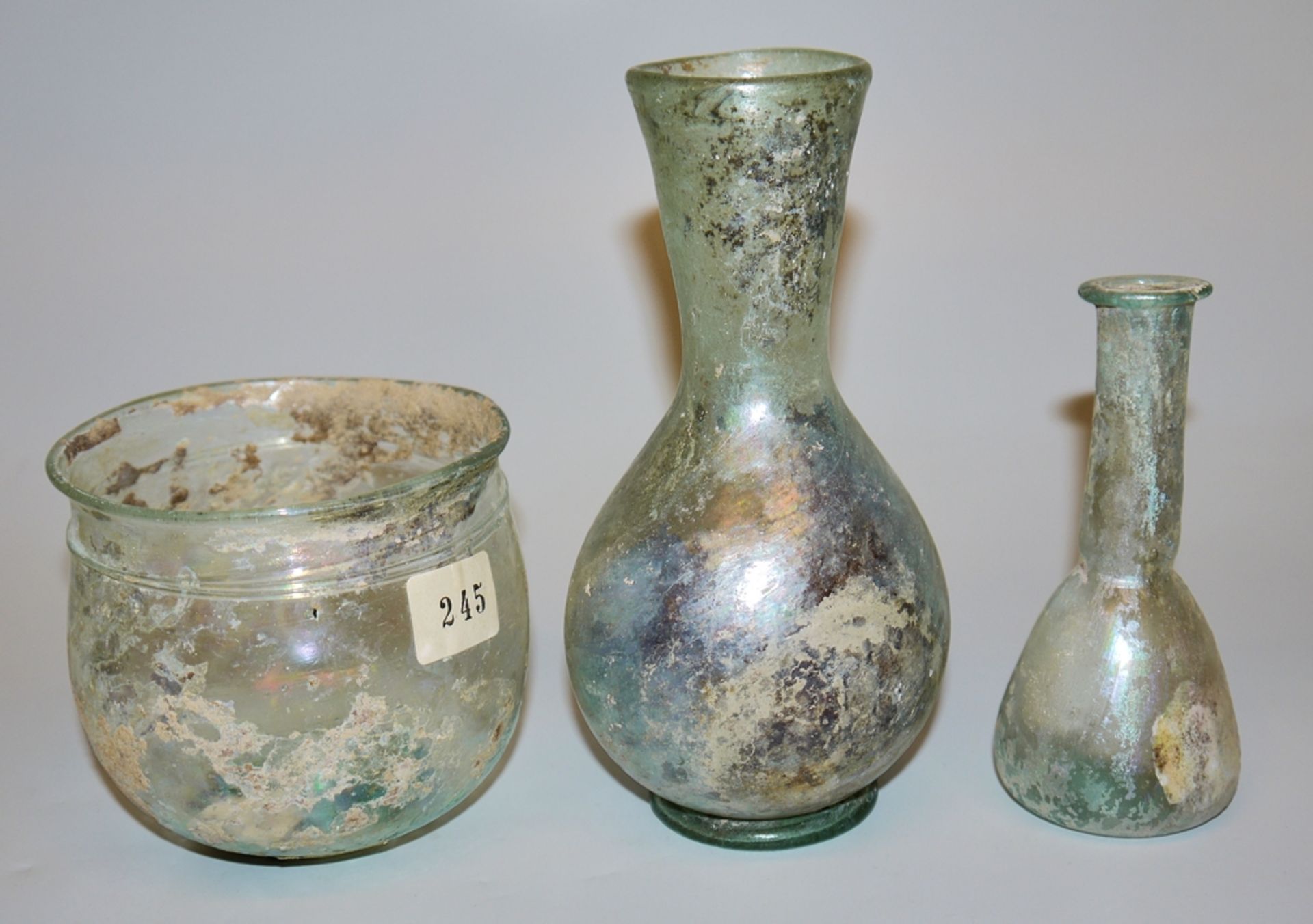 Six Roman jars, 1st-3rd century, from an old collection with family document - Image 3 of 3