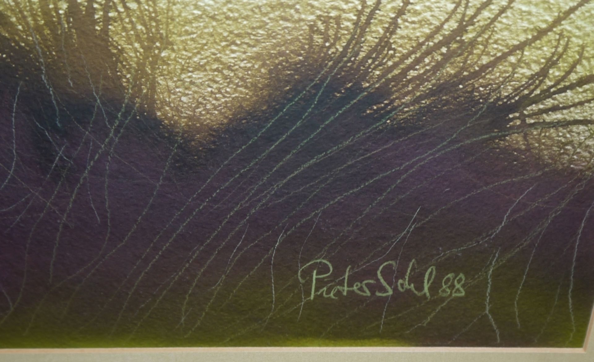 Pieter Sohl, paar Gegenstücke: Landschaften, Aquarelle von 1988, gerahmt - Bild 6 aus 6