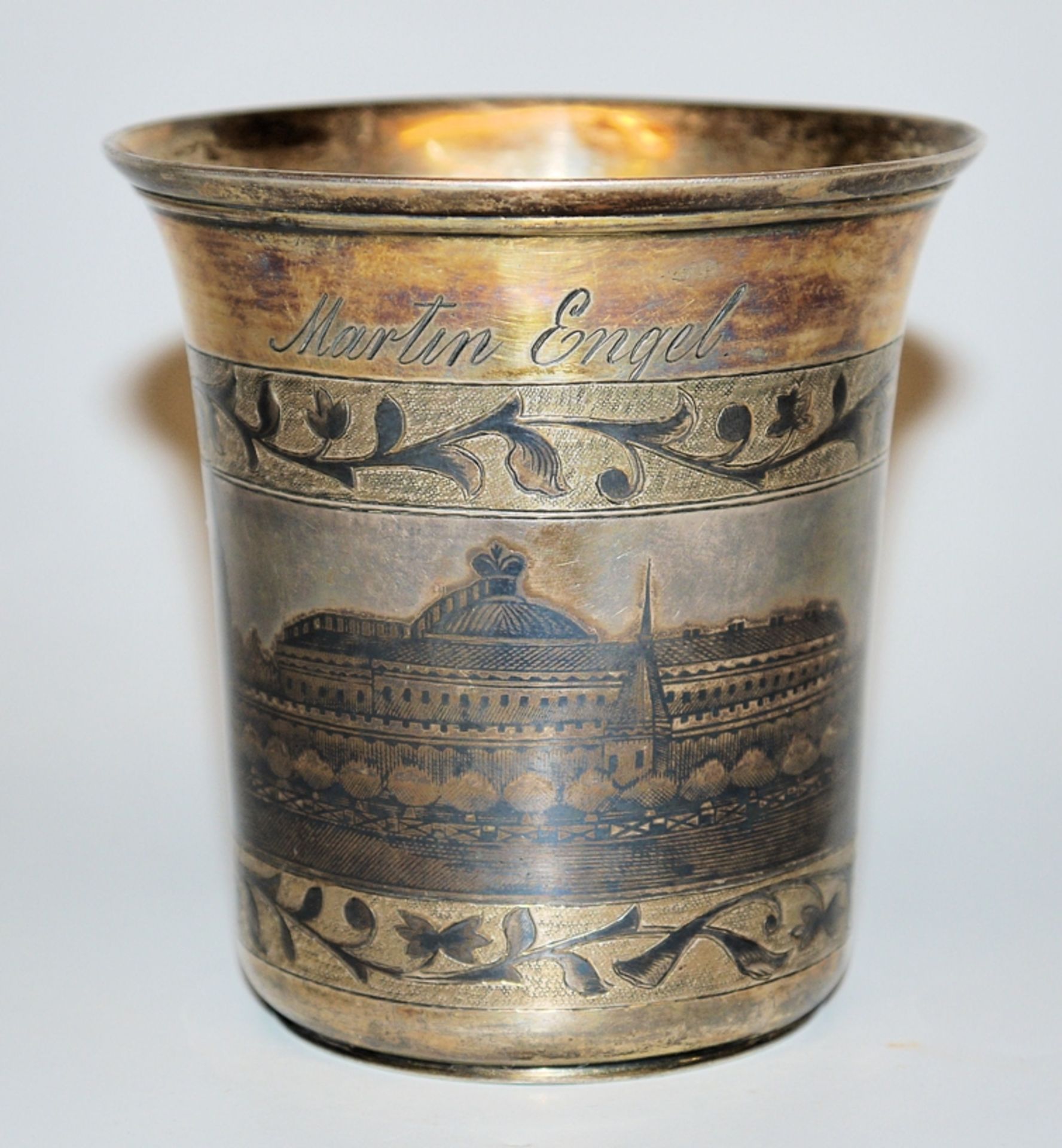 Russian silver cup with niello decoration, Moscow 1844 - Image 2 of 3