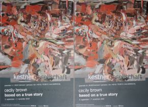 Cecily Brown, "based on a true story", 2 handsignierte Ausstellungsplakate von 2010