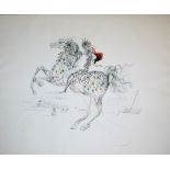 Salvador Dalí, La Chevauchée, signed colour etching