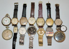 15 mechanische Armband- und Taschenuhren der 1930er bis 70er Jahre