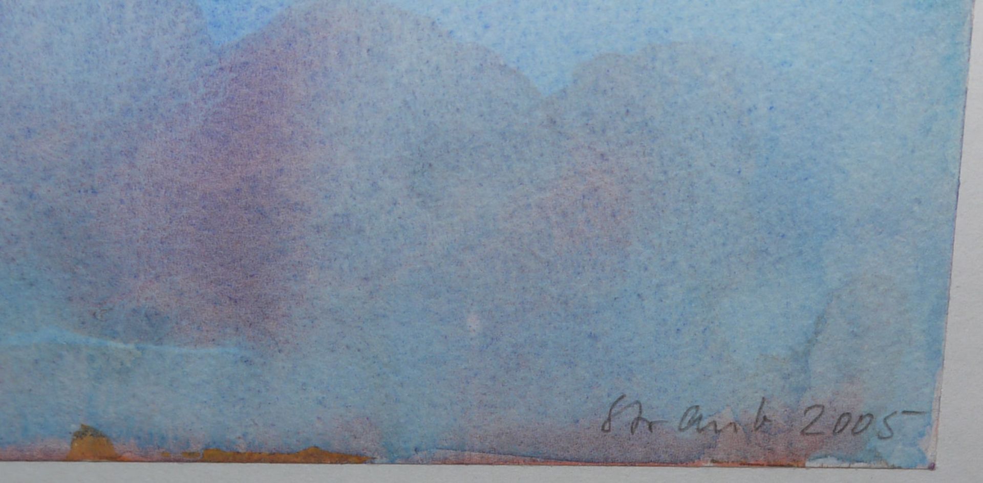 Gabriele Straub, "Die Farbe des Himmels erhalten", signiertes Aquarell von 2005, galeriegerahmt - Bild 3 aus 3