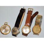 Drei Armband- und eine Taschenuhr