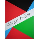 Max Bill, "flagge zeigen", signed colour silkscreen from 1994