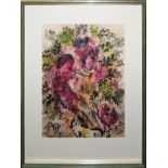 Marc Chagall, "Le Joueur de Flute", granolithograph from 1991 after original from 1955 and "Der Sta