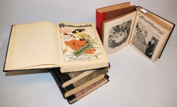 4 Jahrgänge der Zeitschrift Kladderadatsch, 1922-29, Fliegende Blätter, Bd. 153-155, 1920 und 2 Jah